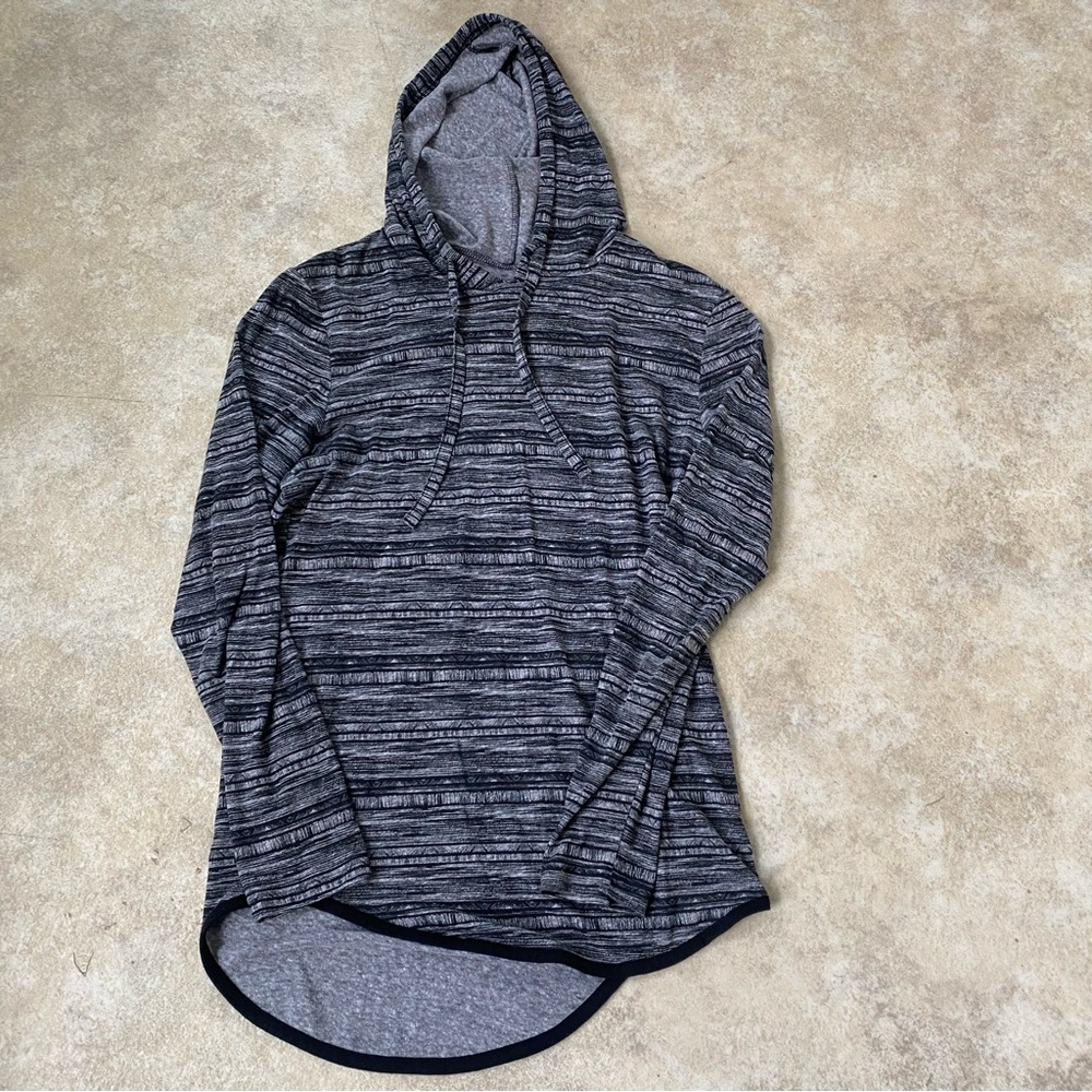 Men's American Rag Small Hooded Sweatshirt Grey & Black | Casual Pullover Jacket